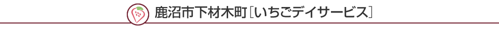 鹿沼市下材木町［いちごデイサービス］